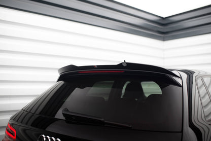 Maxton Spoiler CAP für Audi A3 Sportback 8V Facelift schwarz Hochglanz