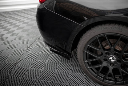 Maxton Hintere Seiten Flaps für BMW 4er Gran Coupe F36 schwarz Hochglanz