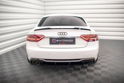 Maxton Diffusor Heck Ansatz für Audi A5 Coupe 8T Facelift (Version mit Doppelauspuff auf einer Seite)