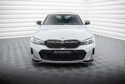 Maxton Front Ansatz V.2 für BMW 3er M340i / M-Paket G20 / G21 Facelift schwarz Hochglanz