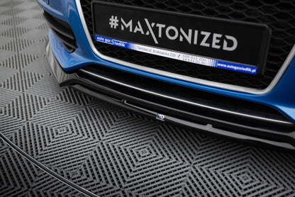 Maxton Front Ansatz V.3 für Audi S4 / A4 S-Line B8 schwarz Hochglanz