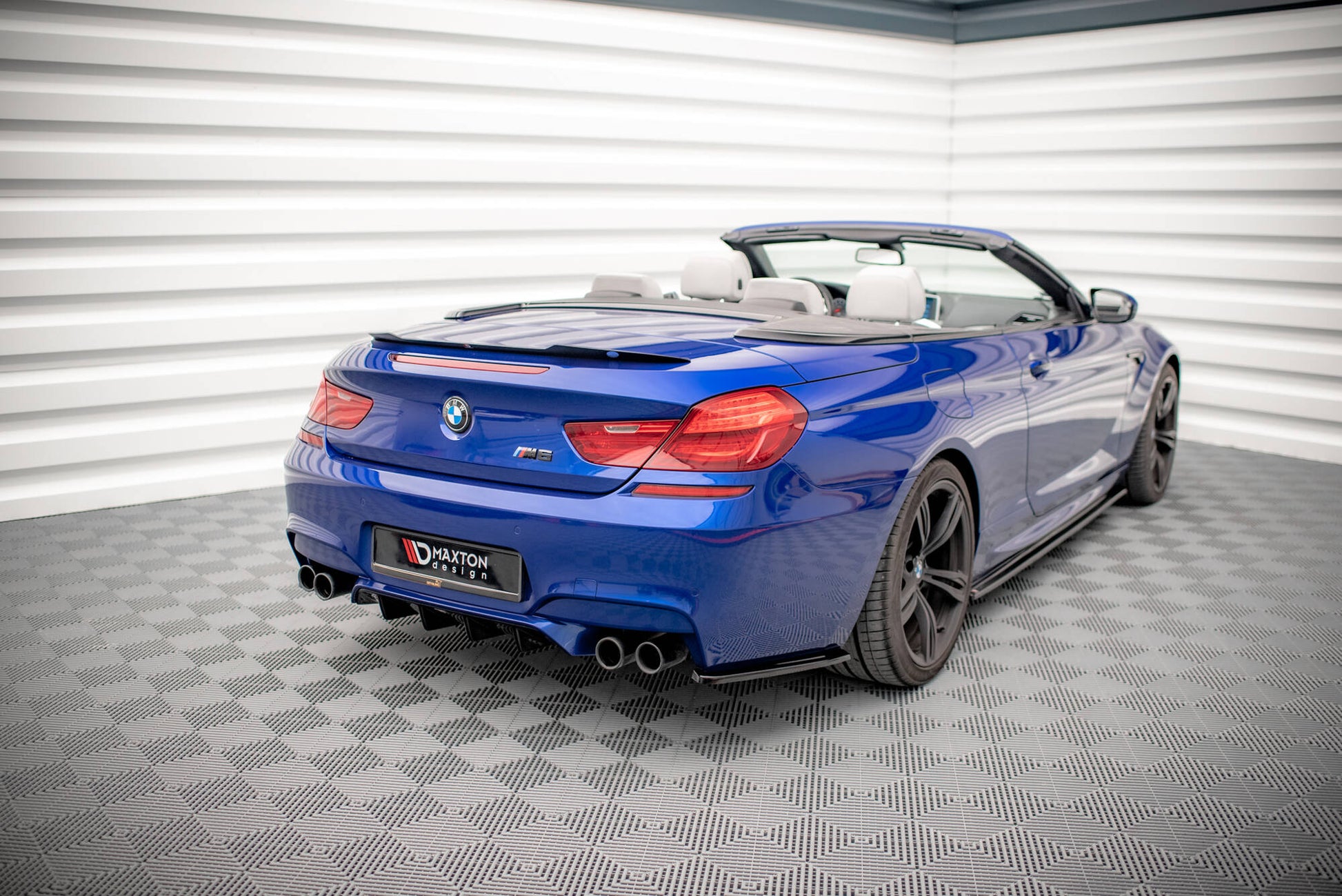 Maxton Diffusor Heck Ansatz für BMW M6 Gran Coupe / Coupe / Cabriolet F06 / F13 / F12 schwarz Hochglanz