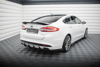 Maxton Street Pro Heck Ansatz Flaps Diffusor +Flaps für Ford Mondeo Sport Mk5 Facelift / Fusion Sport Mk2 Facelift schwarz...