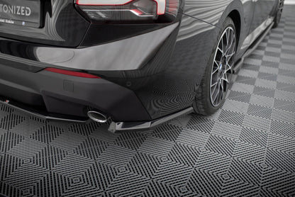 Maxton Heck Ansatz Flaps Diffusor V.1 für BMW 2 Coupe G42 schwarz Hochglanz