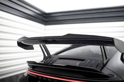 Maxton Höher Spoiler CAP für Porsche 911 992 GT3 schwarz Hochglanz