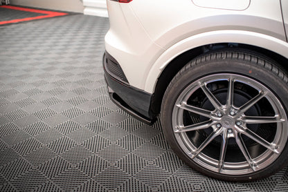 Maxton Mittlerer Diffusor Heck Ansatz DTM Look für Audi Q4 e-tron Sportback Mk1 schwarz Hochglanz