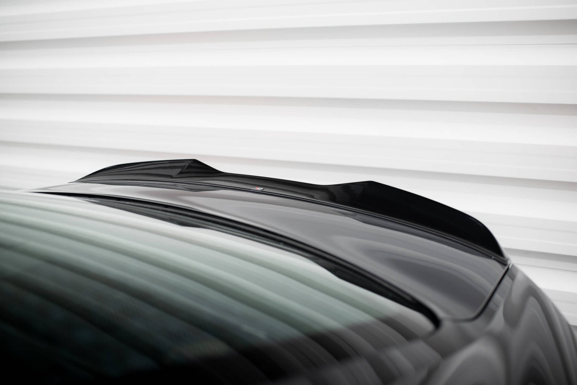 Maxton Spoiler CAP für 3D Audi S5 Coupe / A5 S-Line Coupe F5 Facelift schwarz Hochglanz