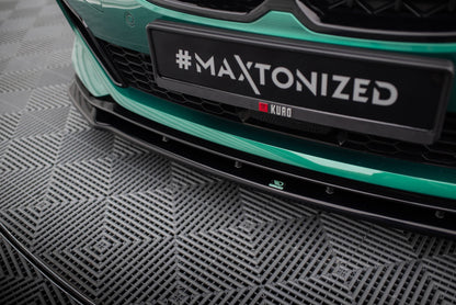 Maxton Front Ansatz für V.9 BMW M135i F40 schwarz Hochglanz