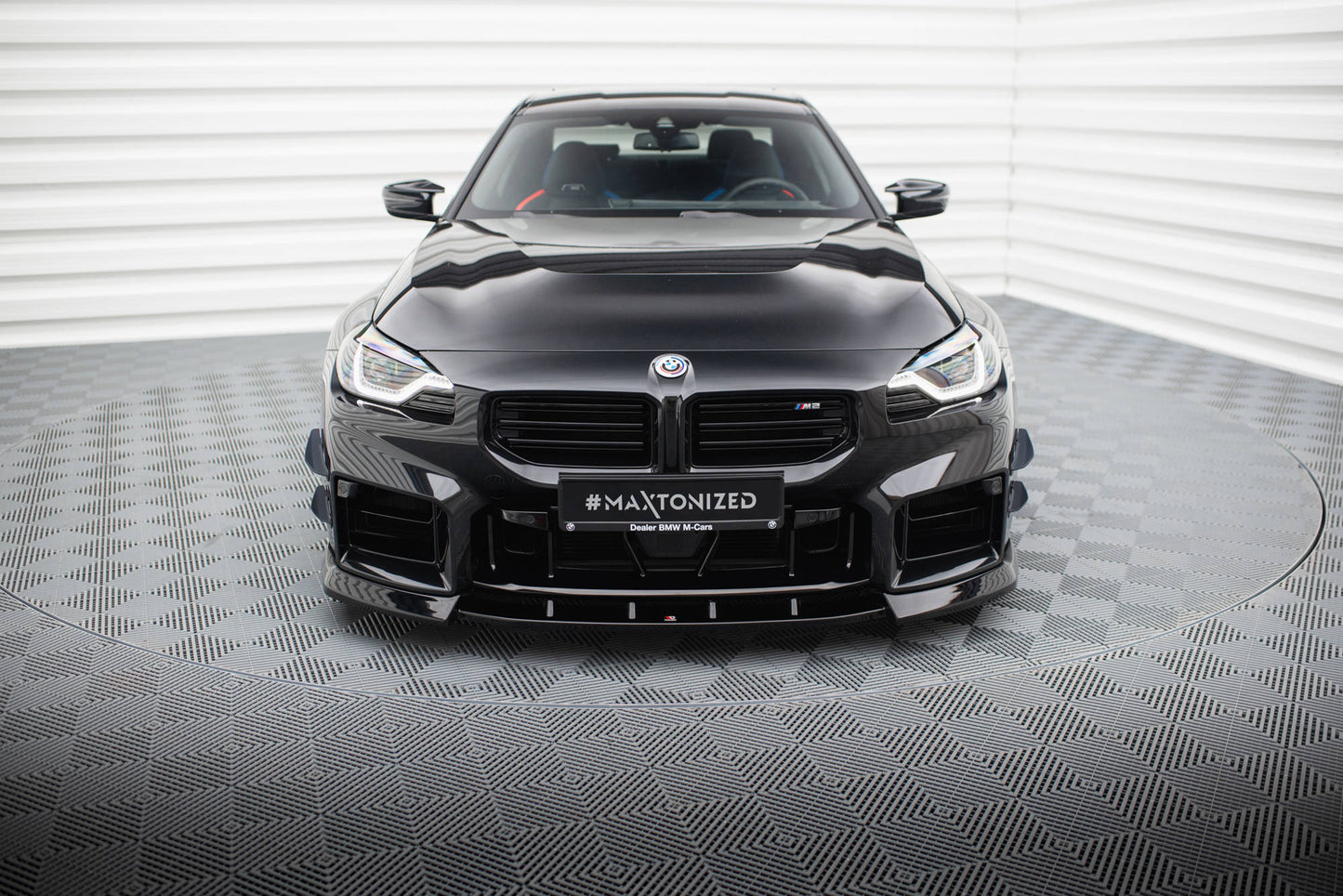 Maxton Front Ansatz V.3 für BMW M2 G87 schwarz Hochglanz