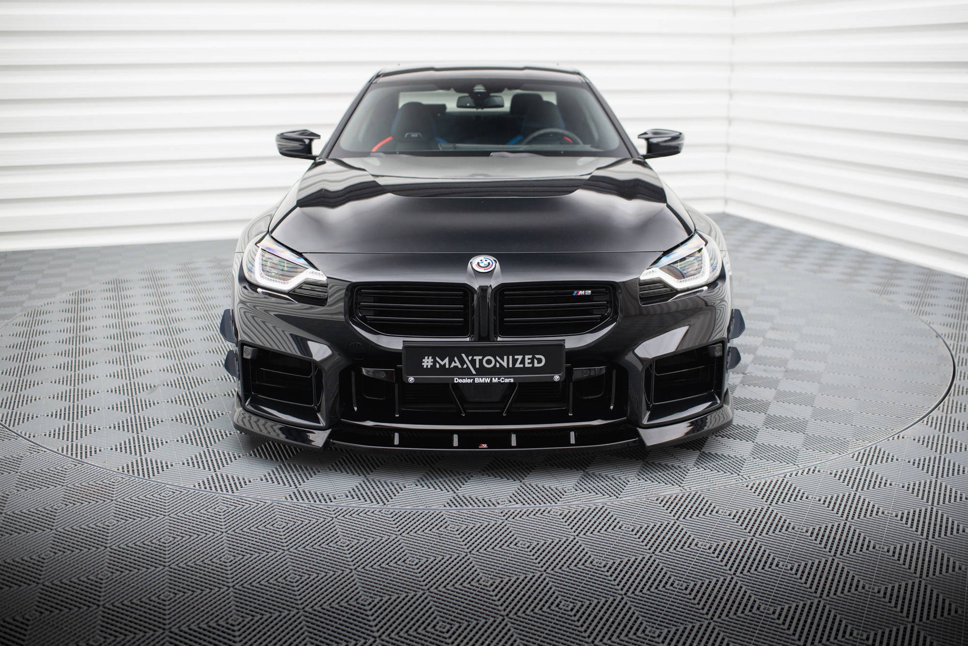 Maxton Front Ansatz V.3 für BMW M2 G87 schwarz Hochglanz
