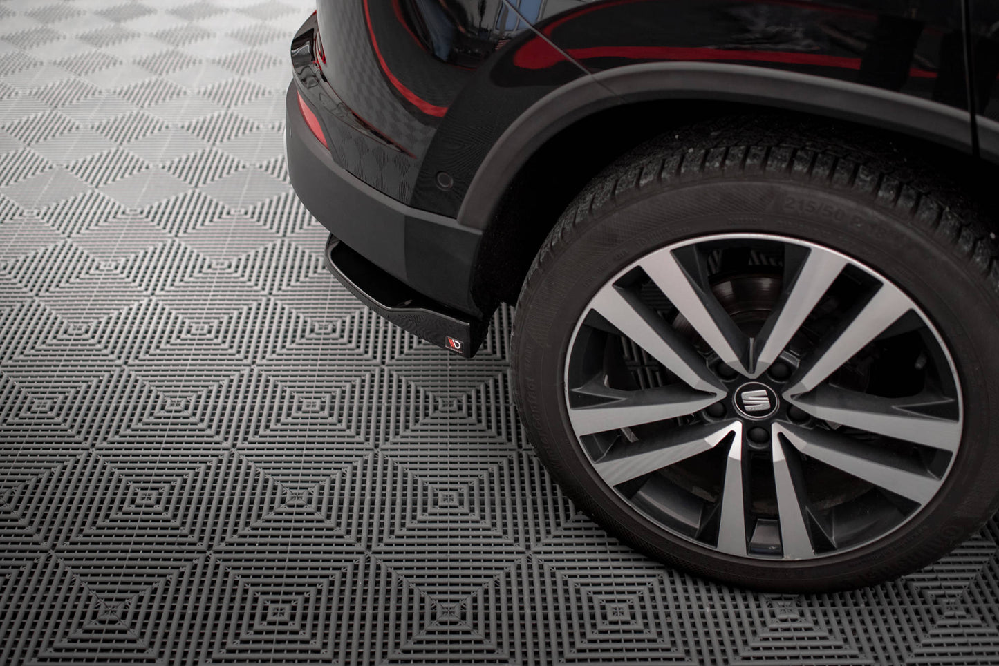 Maxton Heck Ansatz Flaps Diffusor für Seat Ateca Mk1 schwarz Hochglanz