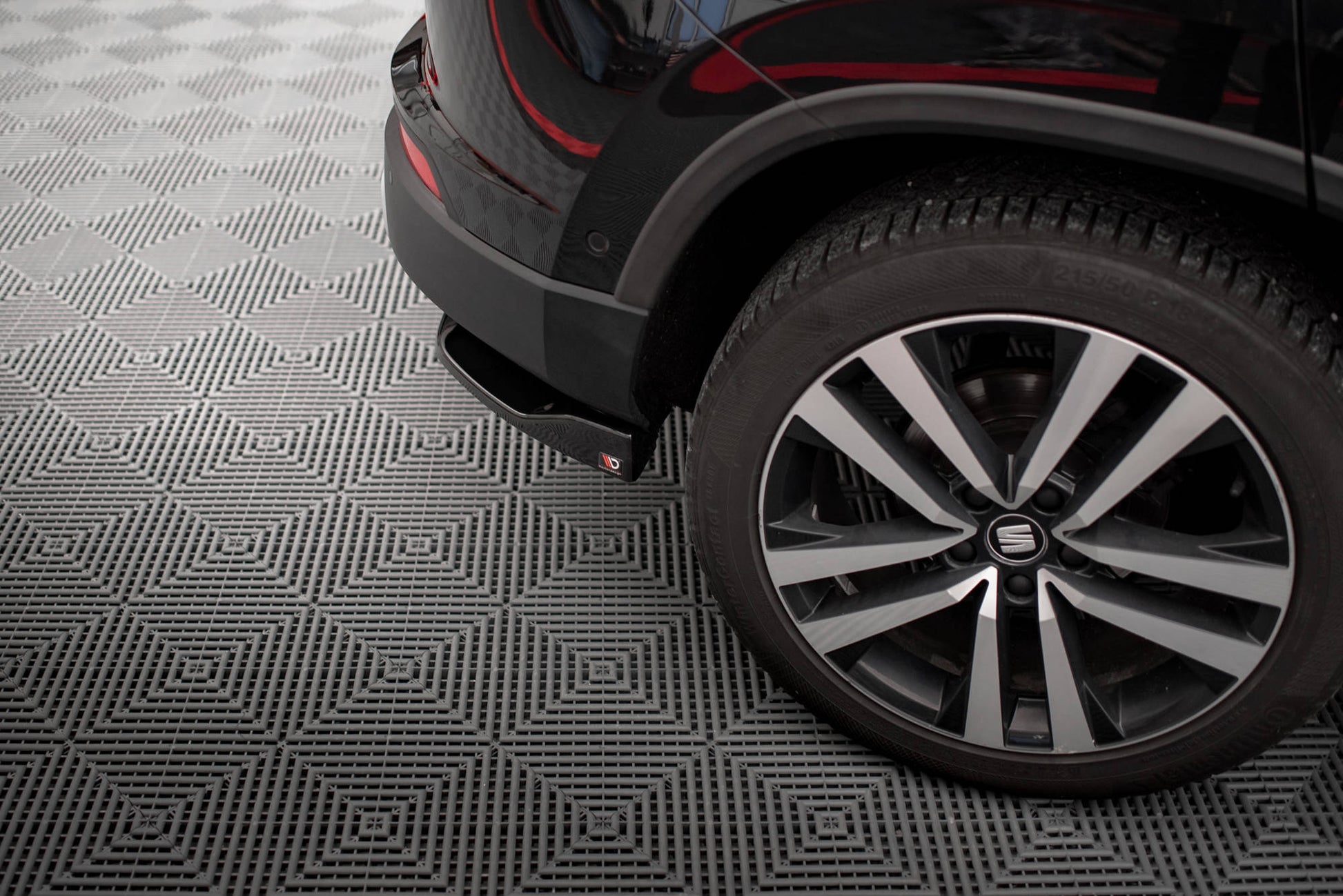 Maxton Heck Ansatz Flaps Diffusor für Seat Ateca Mk1 schwarz Hochglanz