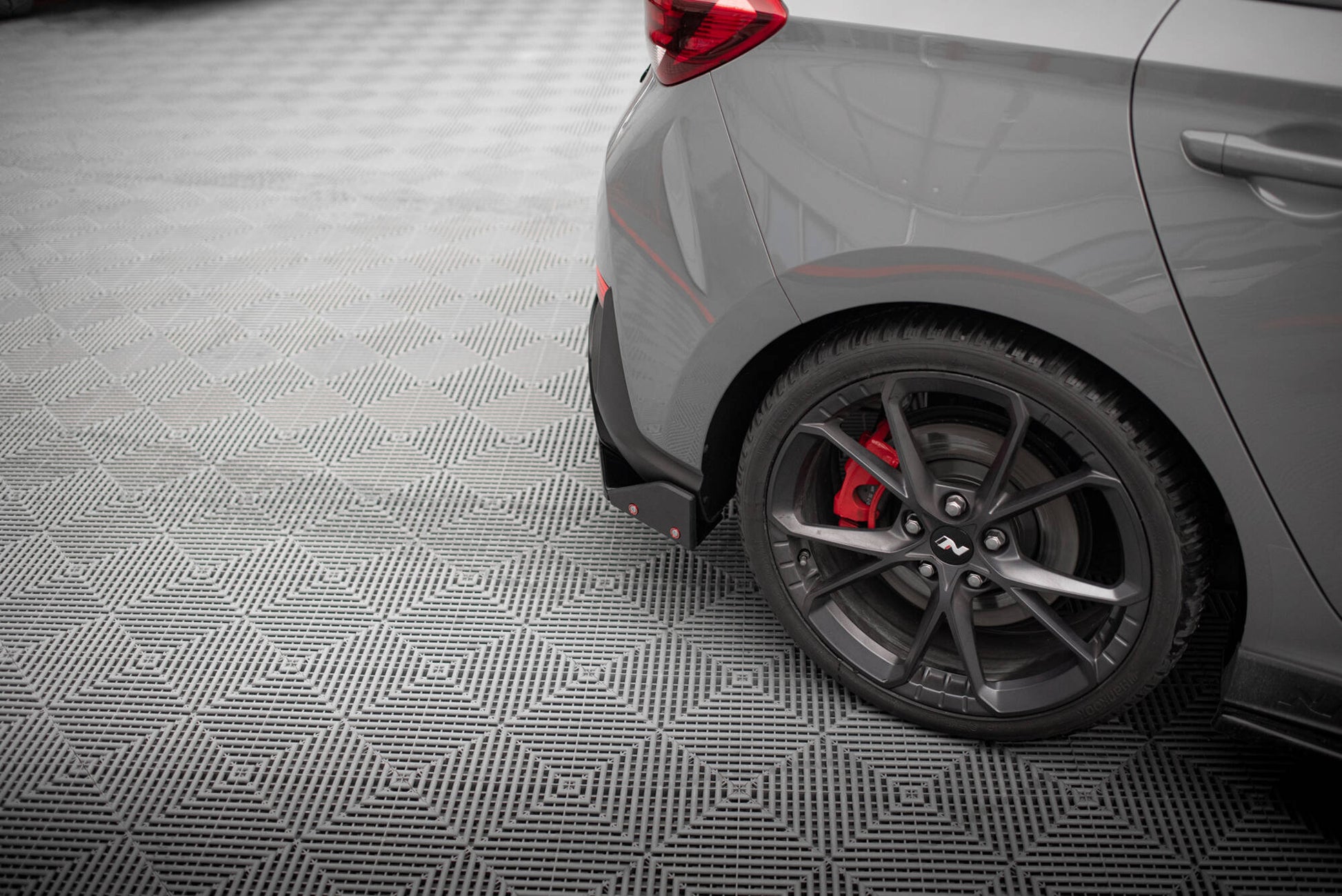 Maxton Heck Ansatz Flaps Diffusor V.4 +Flaps für Hyundai I30 N Hatchback Mk3 Facelift
