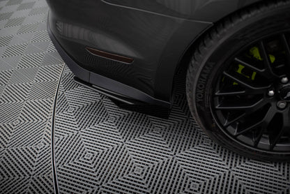 Maxton Hintere Seiten Flaps für Ford Mustang GT Mk6  schwarz Hochglanz