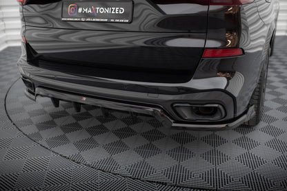 Maxton Mittlerer Diffusor Heck Ansatz DTM Look für BMW X5 M-Paket G05 schwarz Hochglanz