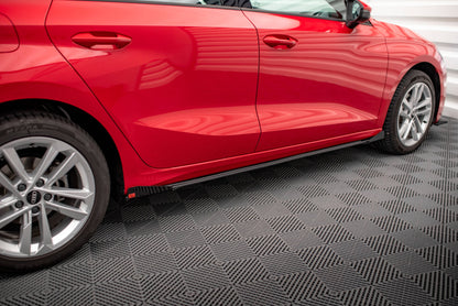 Maxton Side Flaps Audi A3 8Y schwarz Hochglanz