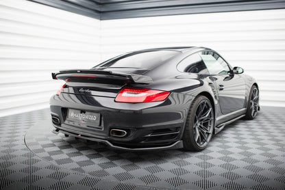 Maxton Mittlerer Diffusor Heck Ansatz DTM Look für Porsche 911 Turbo 997 schwarz Hochglanz