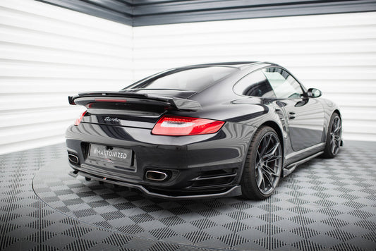Maxton Mittlerer Diffusor Heck Ansatz DTM Look für Porsche 911 Turbo 997 schwarz Hochglanz