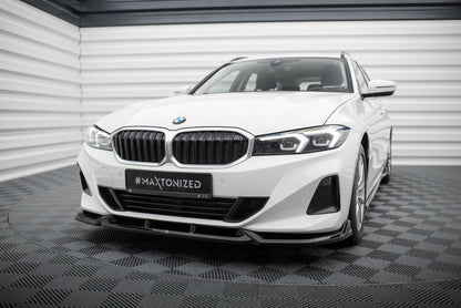 Maxton Front Ansatz für BMW 3er Limousine / Touring G20 / G21 Facelift schwarz Hochglanz