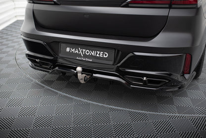 Maxton Mittlerer Diffusor Heck Ansatz DTM Look für BMW M760e G70 schwarz Hochglanz