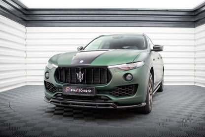 Maxton Front Ansatz V.2 für Maserati Levante Mk1 schwarz Hochglanz