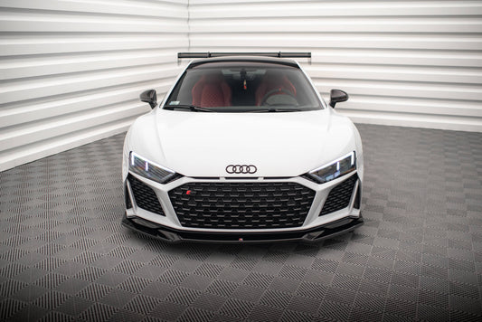 Maxton Front Ansatz V.3 für Audi R8 Mk2 Facelift schwarz Hochglanz
