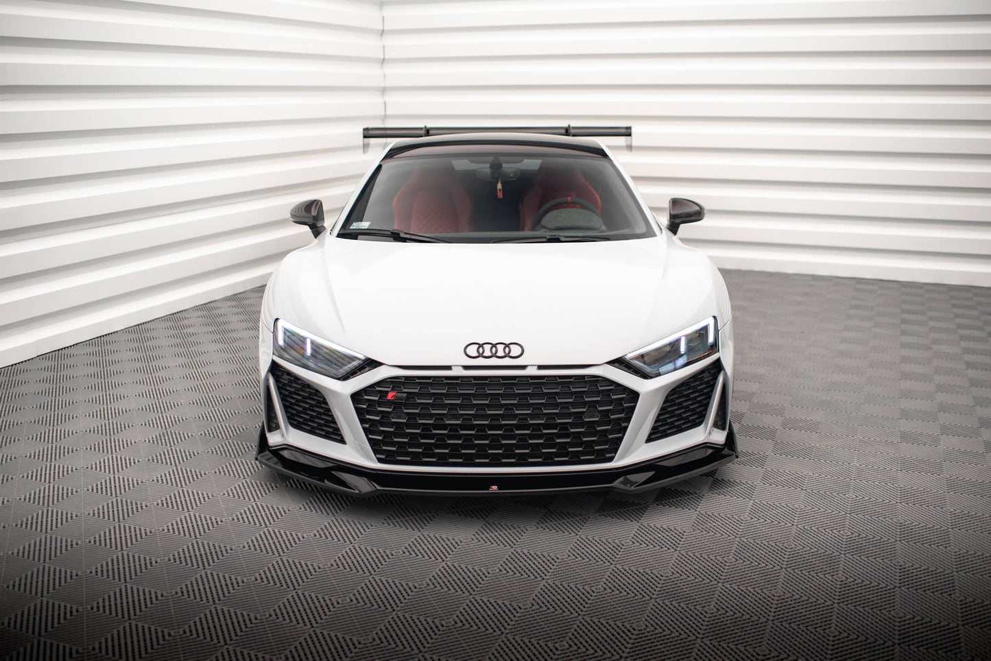 Maxton Front Ansatz V.3 +Flaps für Audi R8 Mk2 Facelift