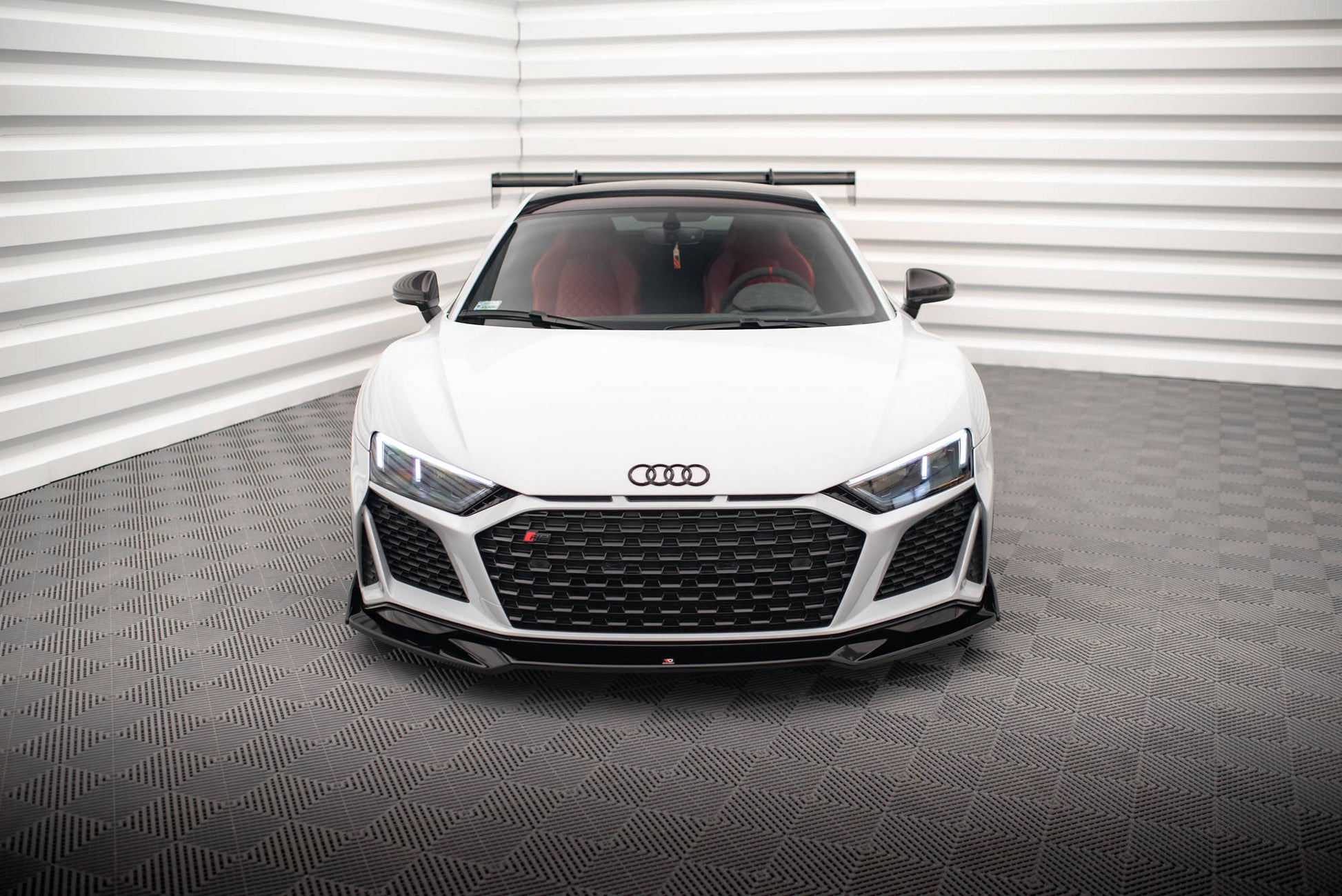 Maxton Front Ansatz V.3 +Flaps für Audi R8 Mk2 Facelift