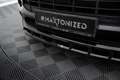 Maxton Front Ansatz V.3 für Porsche Macan Mk1 schwarz Hochglanz