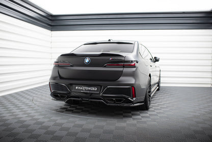 Maxton Mittlerer Diffusor Heck Ansatz DTM Look für BMW M760e G70 schwarz Hochglanz