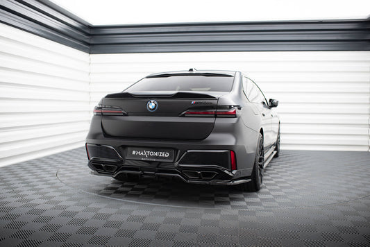 Maxton Mittlerer Diffusor Heck Ansatz DTM Look für BMW M760e G70 schwarz Hochglanz