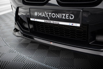 Maxton Front Ansatz V.2 für BMW X3 M F97 Facelift schwarz Hochglanz