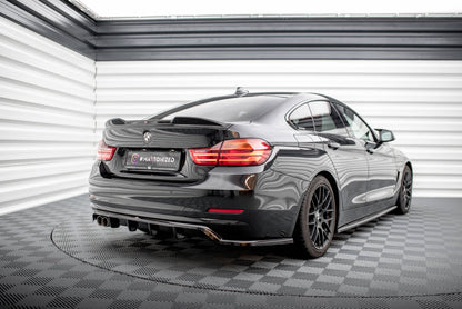Maxton Spoiler CAP für 3D BMW 4er Gran Coupe Standard / M-Paket F36 schwarz Hochglanz
