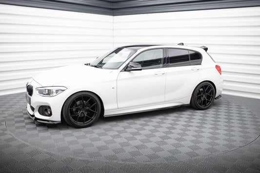 Maxton Seitenschweller Ansatz für V.5 BMW 1er M-Paket / M140i F20 Facelift schwarz Hochglanz