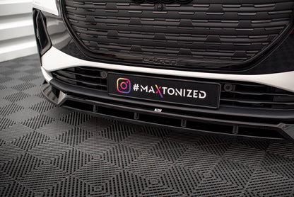 Maxton Front Ansatz V.2 für Audi Q4 e-tron Sportback Mk1 schwarz Hochglanz