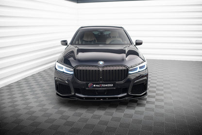 Maxton Front Ansatz V.3 für BMW 7 G11 M-Paket Facelift schwarz Hochglanz