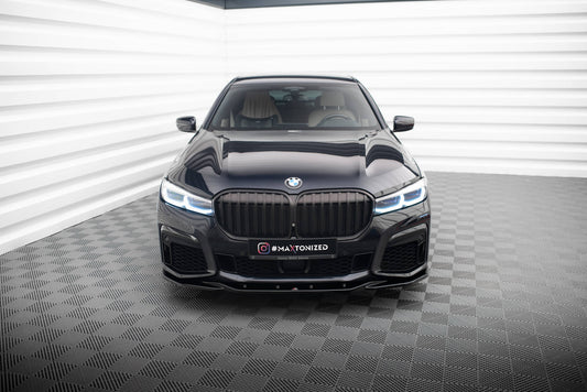 Maxton Front Ansatz V.3 für BMW 7 G11 M-Paket Facelift schwarz Hochglanz
