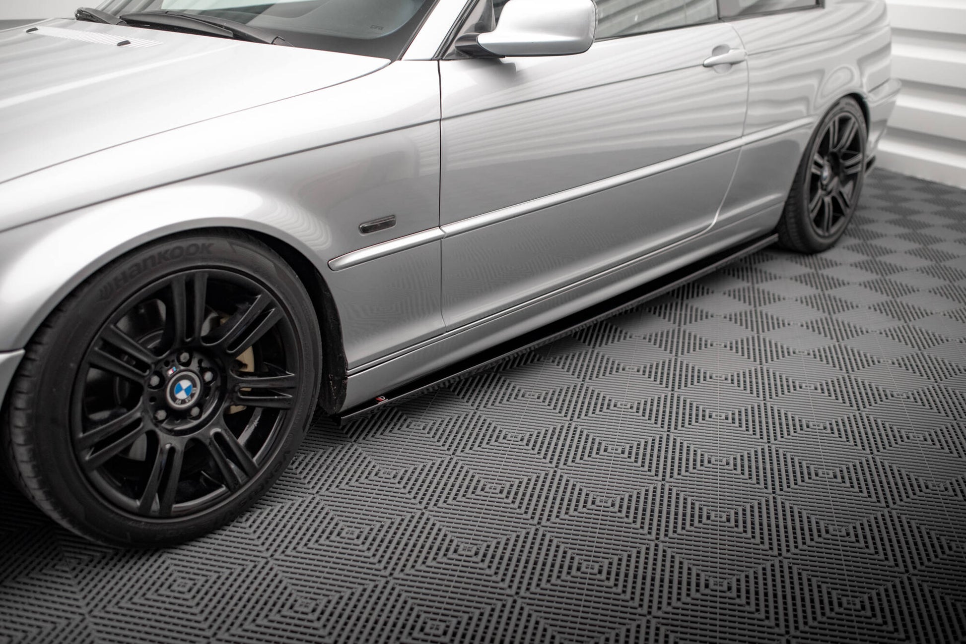 Maxton Seitenschweller Ansatz für BMW 3er Coupe E46 schwarz Hochglanz