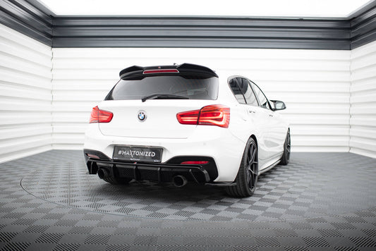 Maxton Heck Ansatz Flaps Diffusor V.5 für BMW 1er M-Paket / M140i F20 Facelift  schwarz Hochglanz