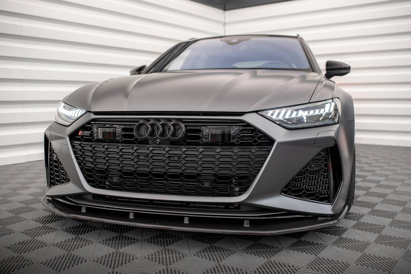 Maxton Set of Carbon Fiber Splitters Audi RS6 C8 schwarz matt