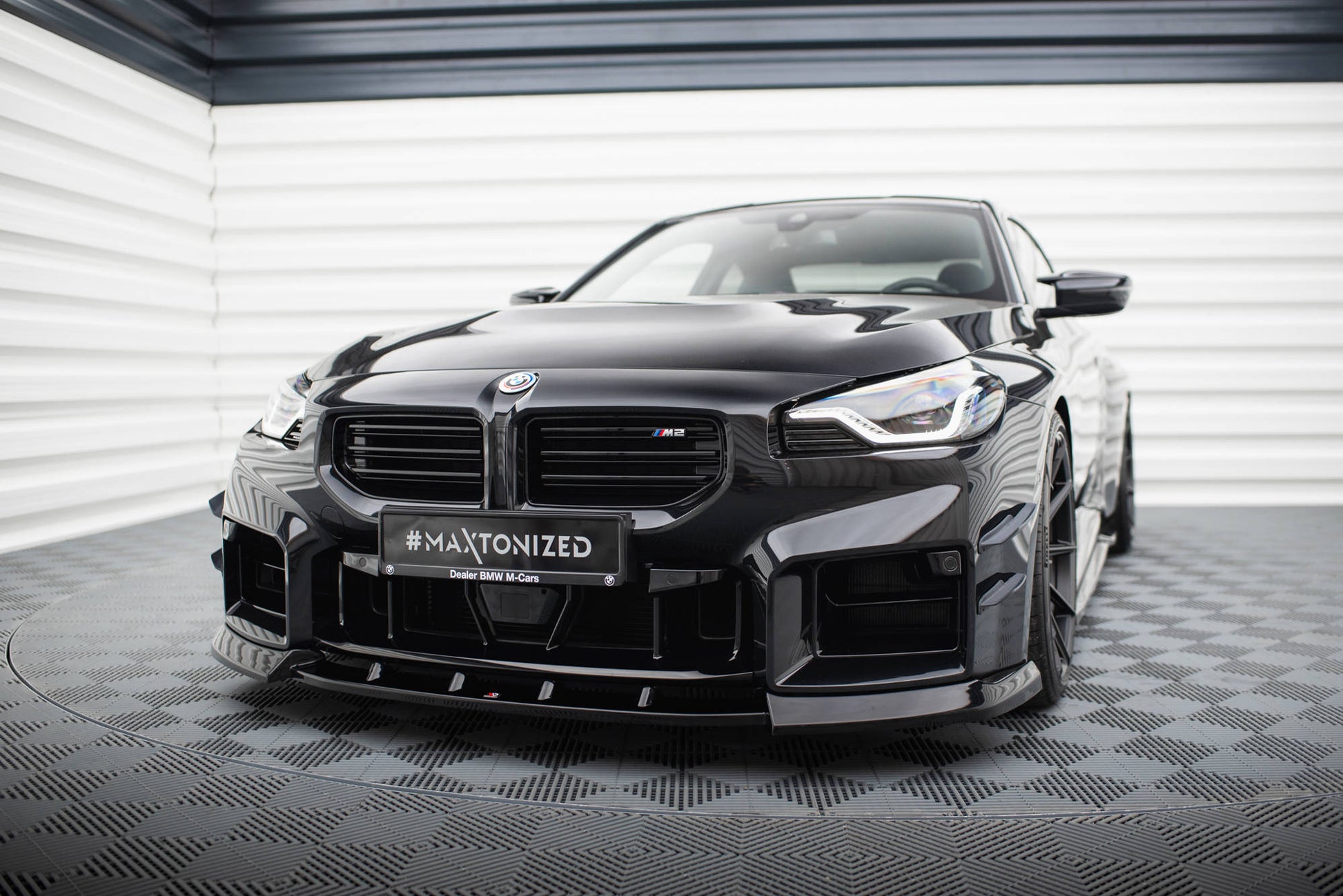 Maxton Front Ansatz V.3 für BMW M2 G87 schwarz Hochglanz