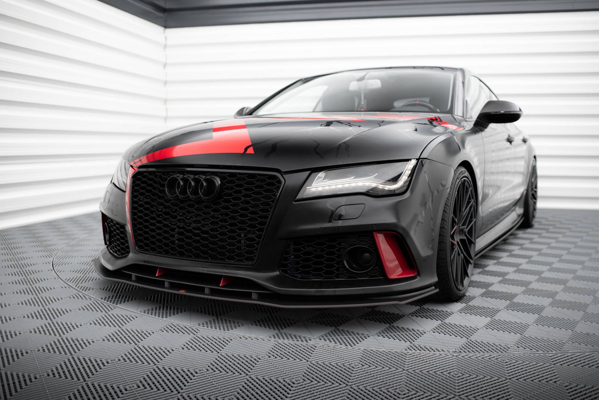 Maxton Street Pro Front Ansatz für für Audi A7 RS7 Look C7