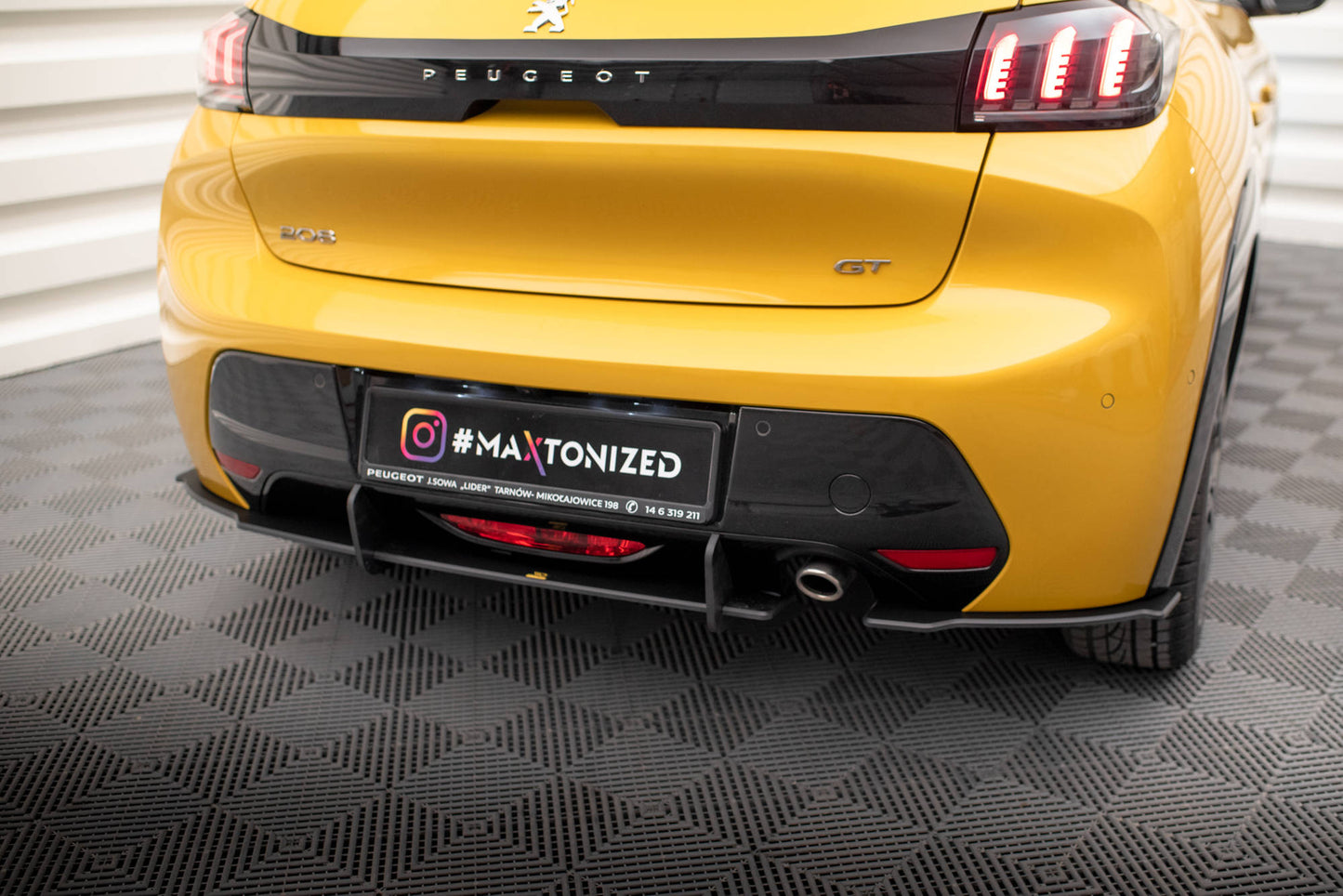 Maxton Street Pro Heck Ansatz Flaps Diffusor für Peugeot 208 GT Mk2