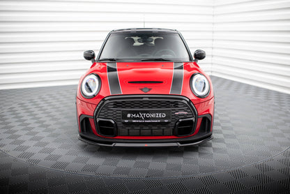 Maxton Front Ansatz V.2 für Mini Cooper S John Cooper Works F56 Facelift schwarz Hochglanz