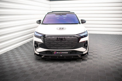 Maxton Front Ansatz V.2 für Audi Q4 e-tron Sportback Mk1 schwarz Hochglanz