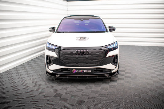 Maxton Front Ansatz V.2 für Audi Q4 e-tron Sportback Mk1 schwarz Hochglanz