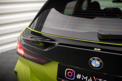 Maxton Heckscheiben Spoiler für BMW 1er F40 M-Paket / M135i schwarz Hochglanz