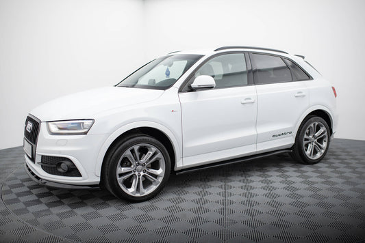 Maxton Seitenschweller Ansatz für Audi Q3 S-line 8U schwarz Hochglanz