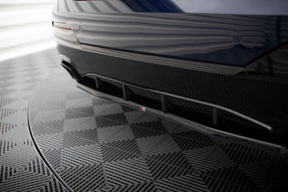 Maxton Mittlerer Diffusor Heck Ansatz für BMW 4er M440i G22 schwarz Hochglanz