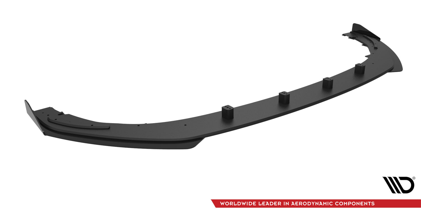 Maxton Street Pro Front Ansatz für +Flaps für + Flaps Ford Mondeo Sport Mk5 Facelift / Fusion Sport Mk2 Facelift schwarz H...